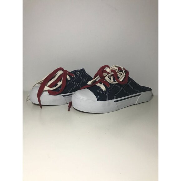 Vintage Y2K 1990s City Sneaks Blue Denim Slide-On Platform Sneakers Mules 9.5 - Picture 4 of 10